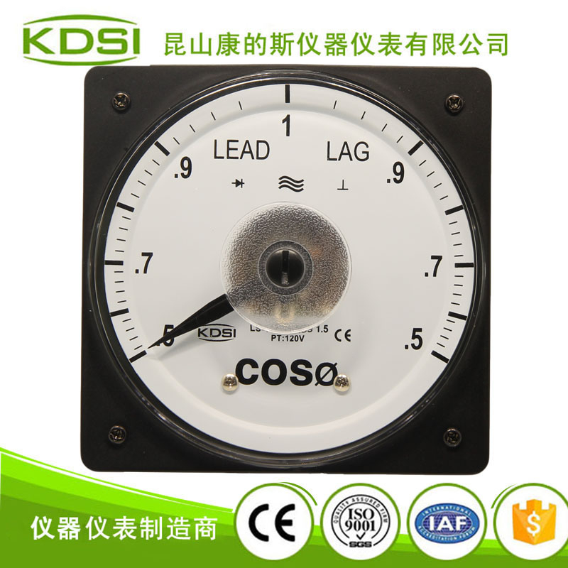 指针式广角度功率因数表 LS-110 COSΦ 5A 120V 