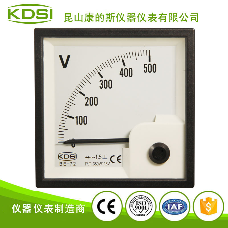 指針式整流型交流電壓表 BE-72 AC500V 380V/115V