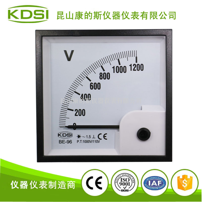 指针式交流电压表BE-96 AC1200V 1000-110V整流式