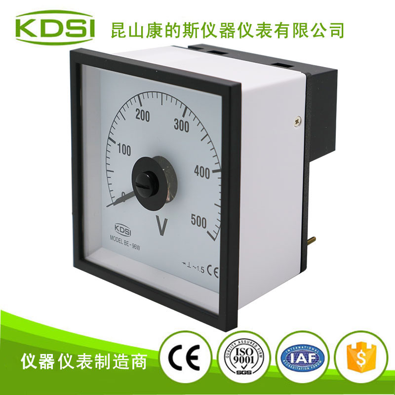指针式整流型交流电压表 BE-96W AC500V 广角度电压表