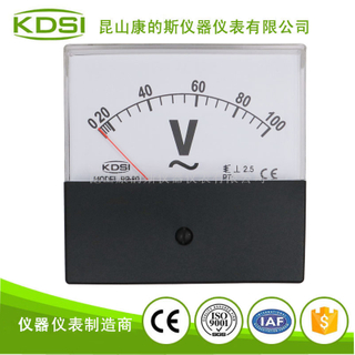 指针式交流电压测量伏特表BP-80 AC100V黑盖