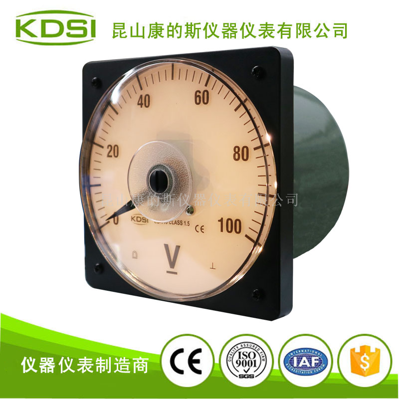 指针圆形黄色灯光显示电压表LS-110 DC100V