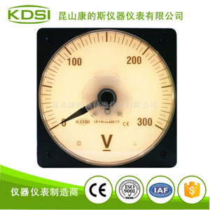 指针圆形黄色灯光直流电压表LS-110 DC300V