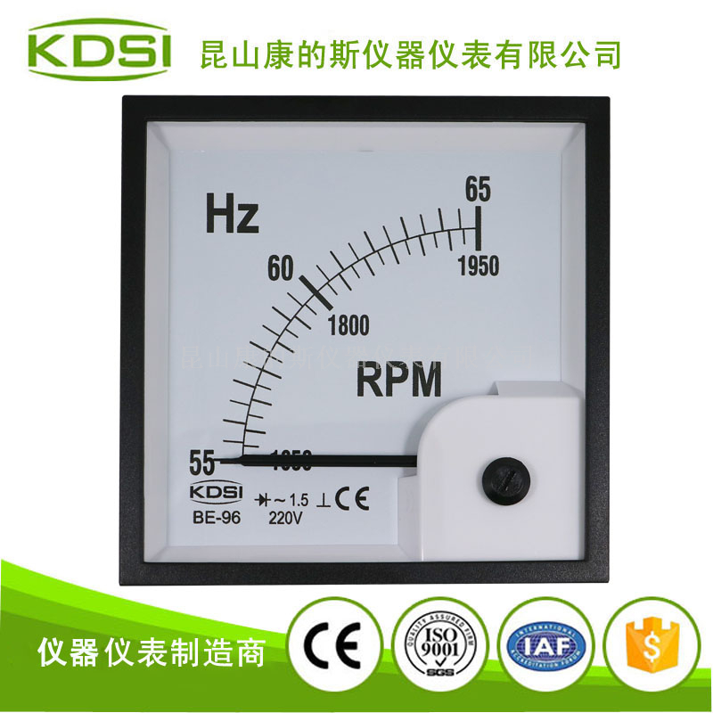 指针式频率+转速表BE-96 55-65Hz 1650-1950rpm 220v