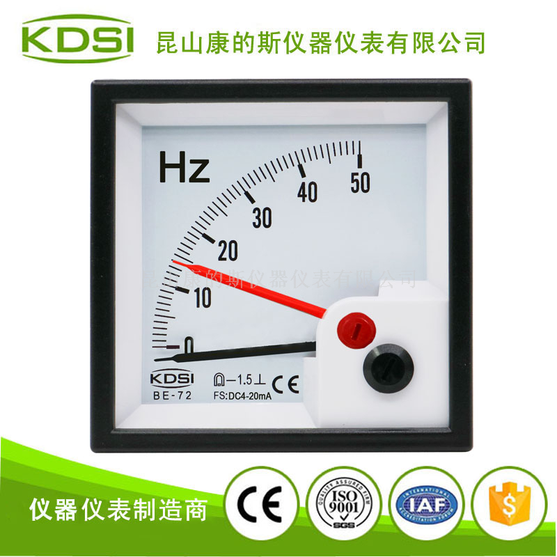 指针式频率表BE-72 DC4-20mA 50Hz双针