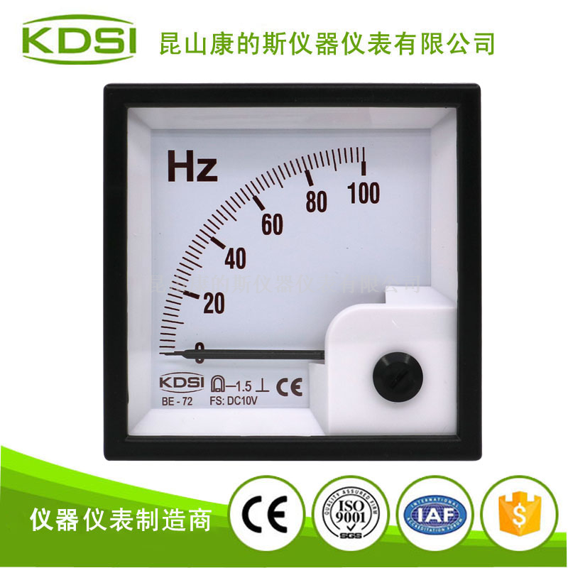 指针式直流频率表 BE-72 DC10V 100Hz