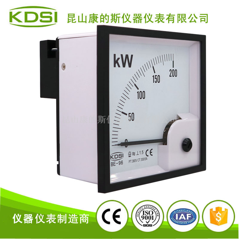 指针式功率表BE-96 200kW 300/5A 380V