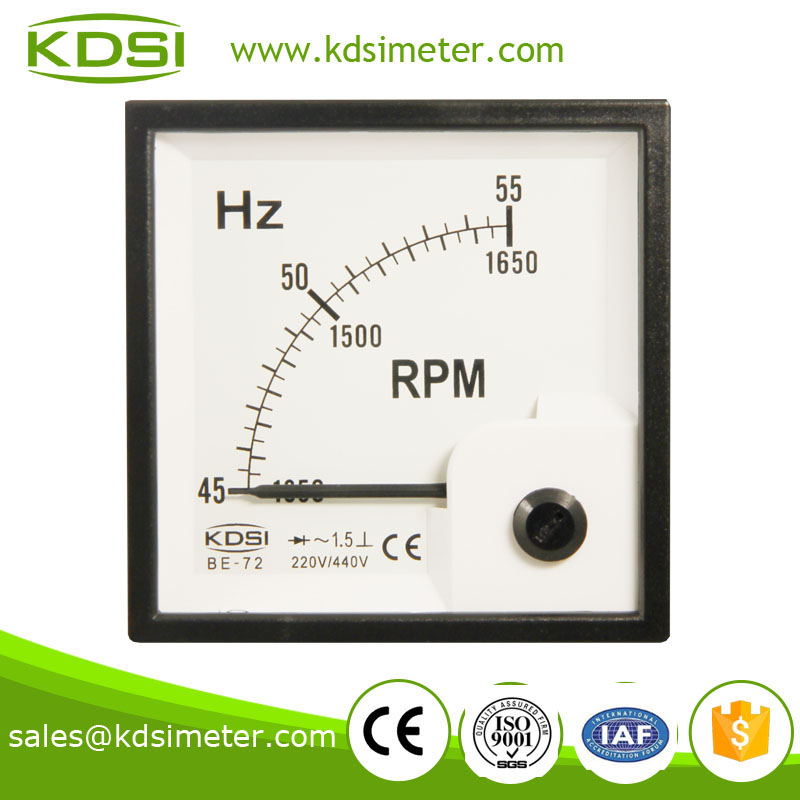 指针式 频率表+转速表 BE-72 45-55HZ +1350-1650RPM