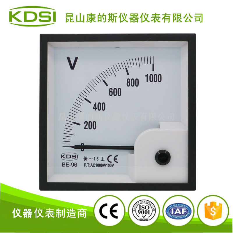 指針式電壓表BE-96 AC1000V 1000/100V整流式