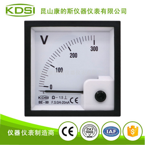 指针式方形直流电压表BE-80 DC4-20mA 300V