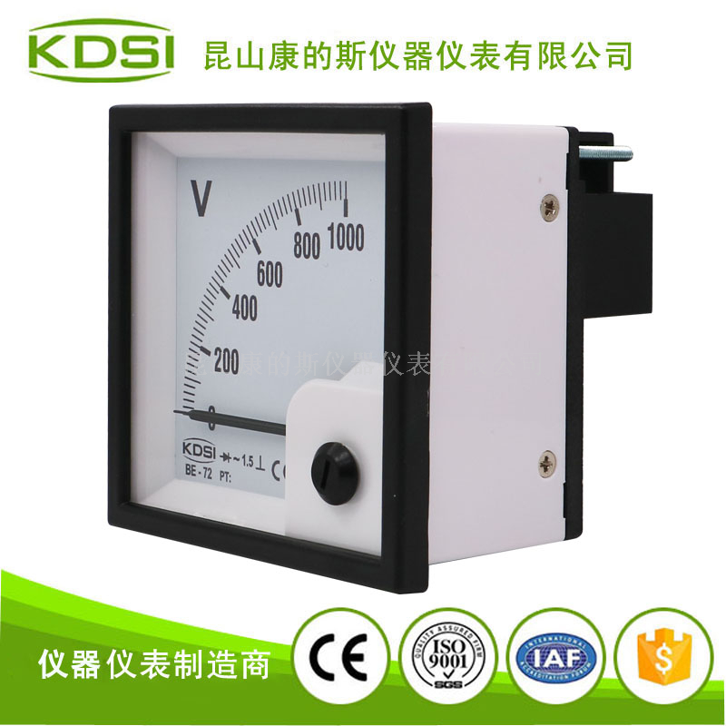 方形指针电压表头BE-72 AC1000V整流式