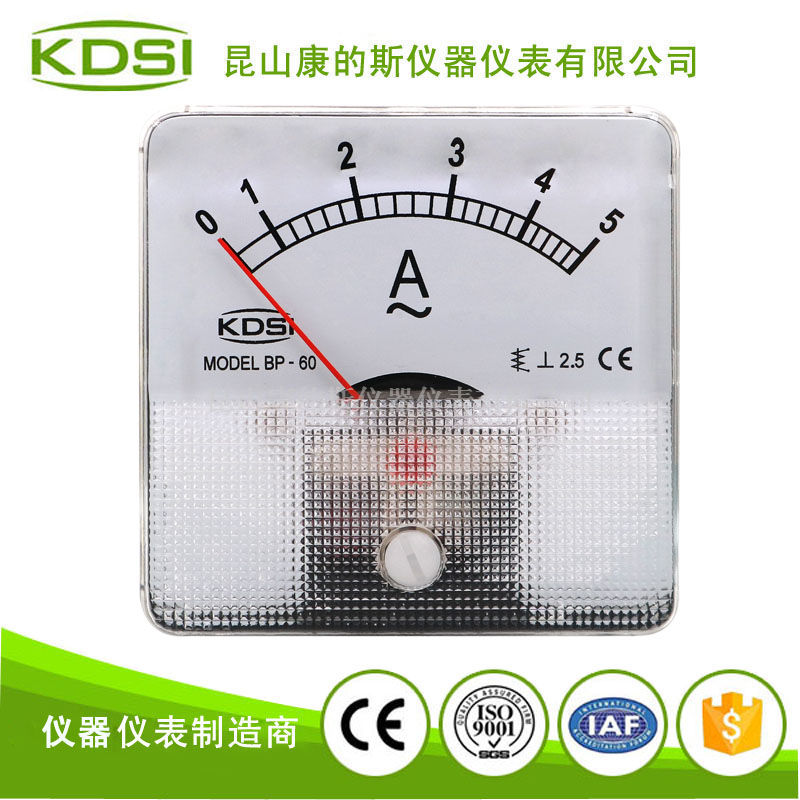 KDSI/康的斯 指针式电流表BP-60 AC5A 圆形开孔电表