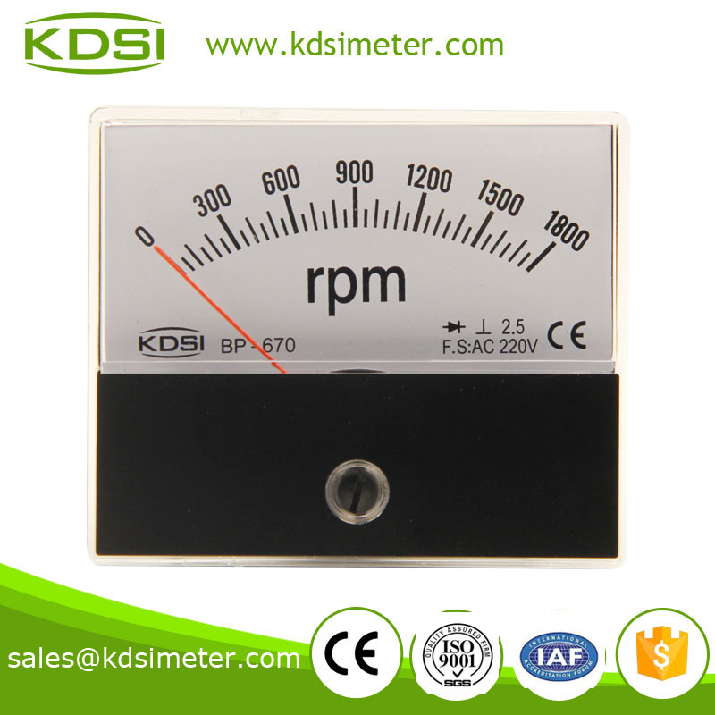 指针式交流电流表转速表 BP-670 AC220V 1800RPM